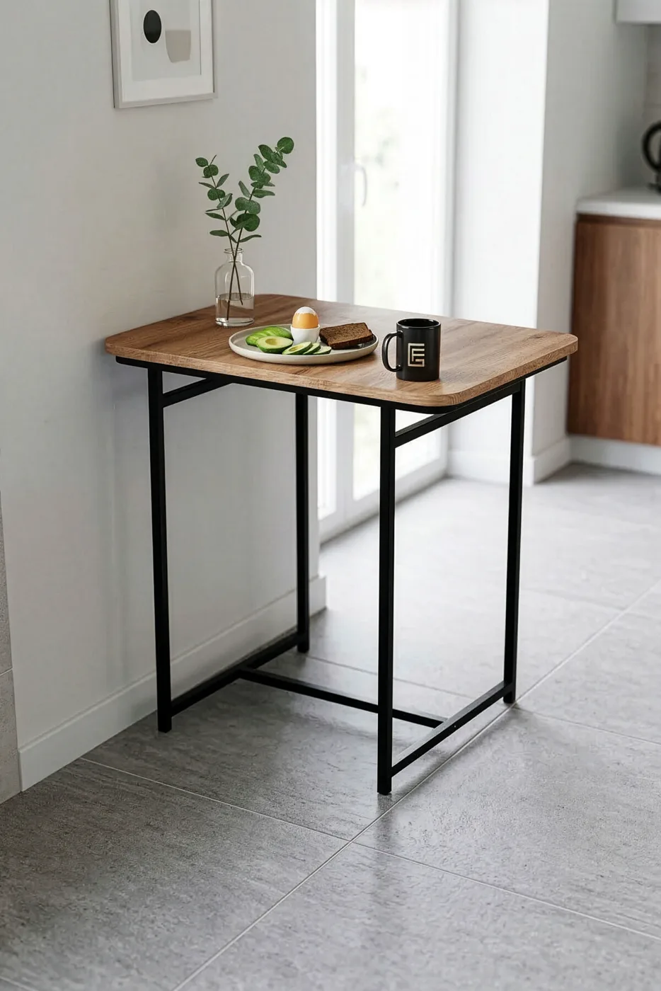 MD Minor Kitchen Table Melamine-faced chipboard Brown 72x52