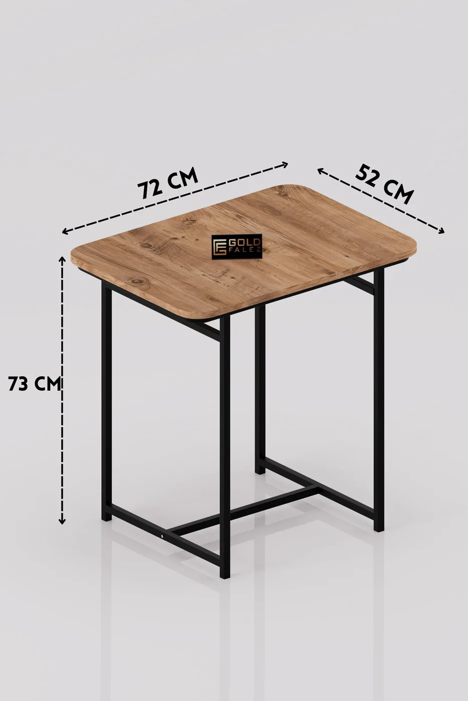 MD Minor Kitchen Table Melamine-faced chipboard Brown 72x52