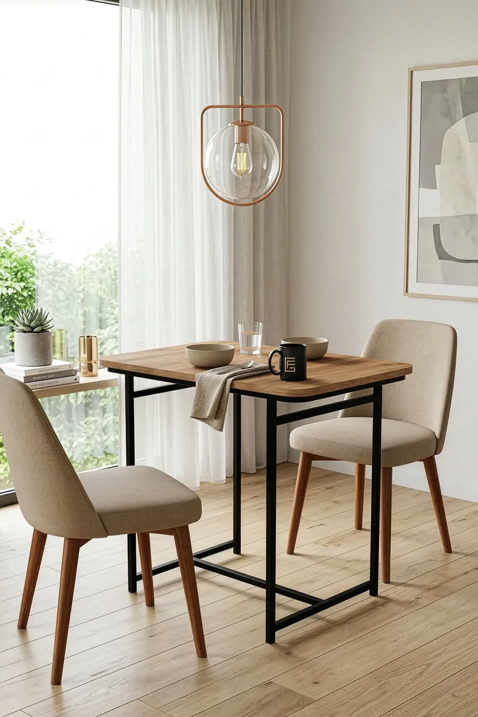 MD Minor Kitchen Table Melamine-faced chipboard Brown 72x52