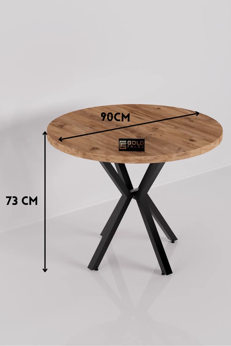 MD Round Table Atlantic Brown 90 cm