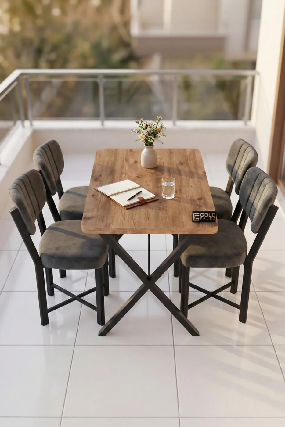 MD Table Atlantic Brown 110x70 cm