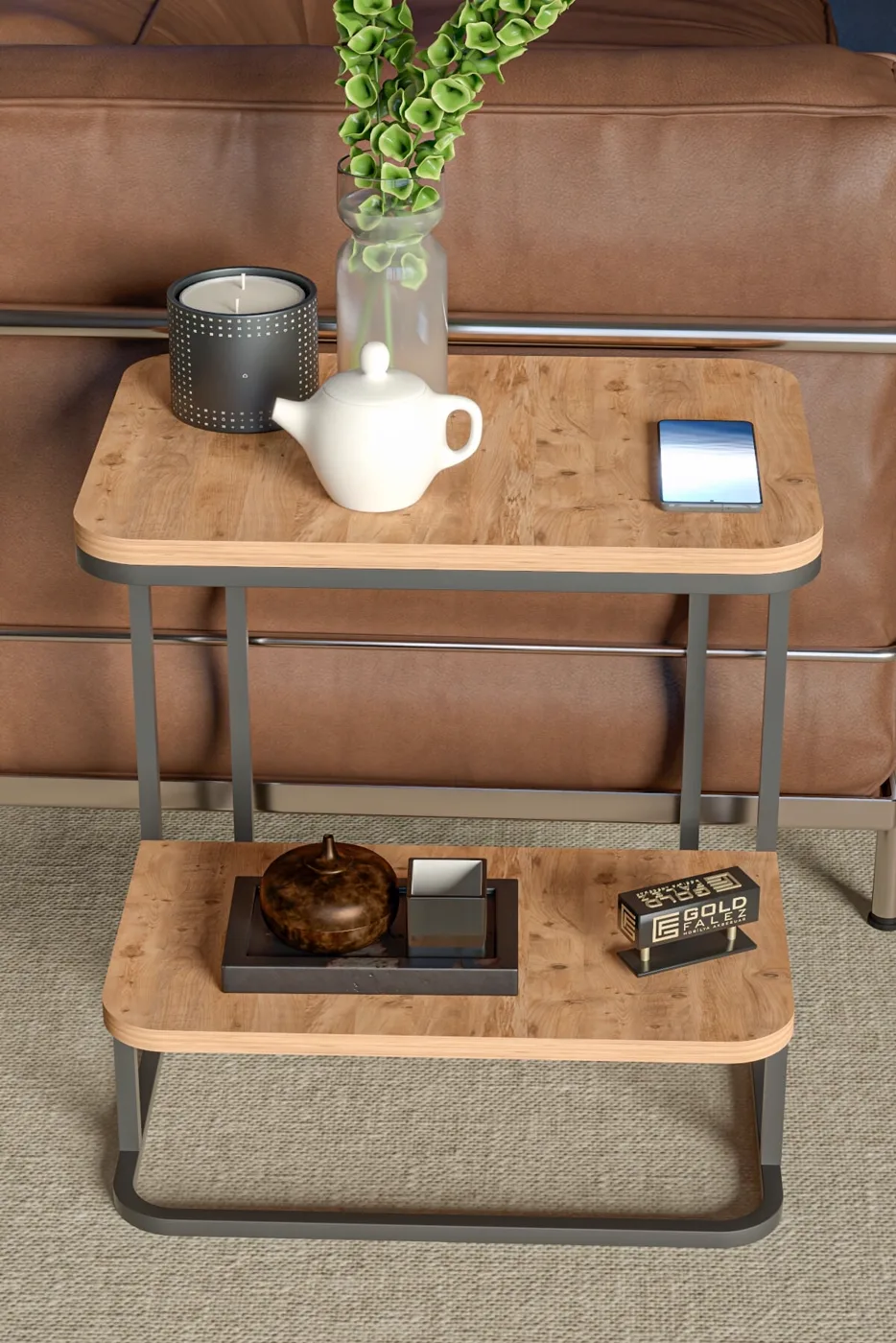 MD Armchair Side Table Coffee 55