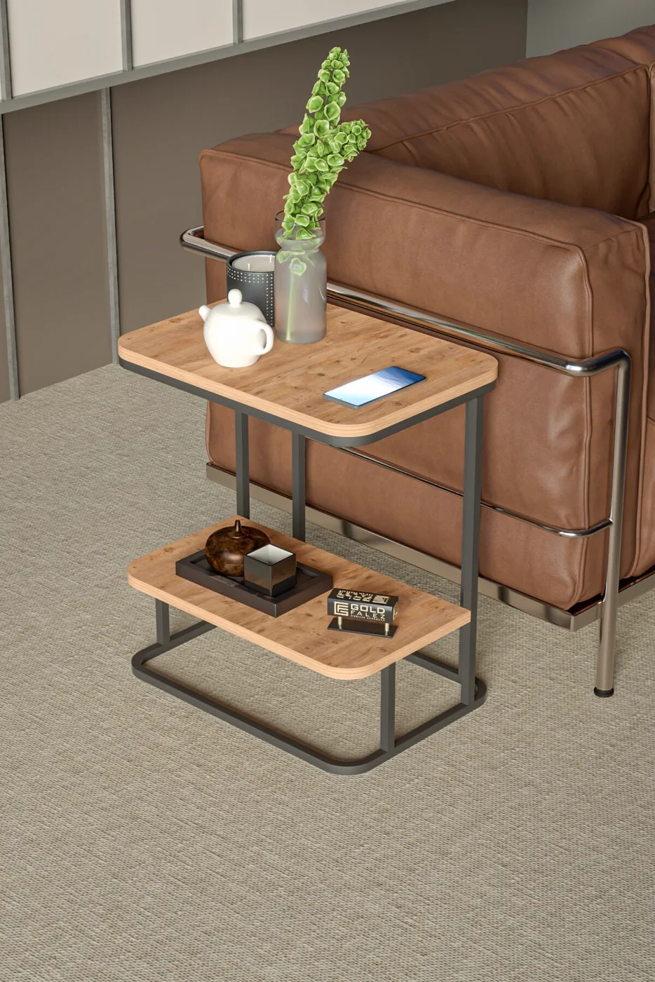 MD Armchair Side Table Coffee 55
