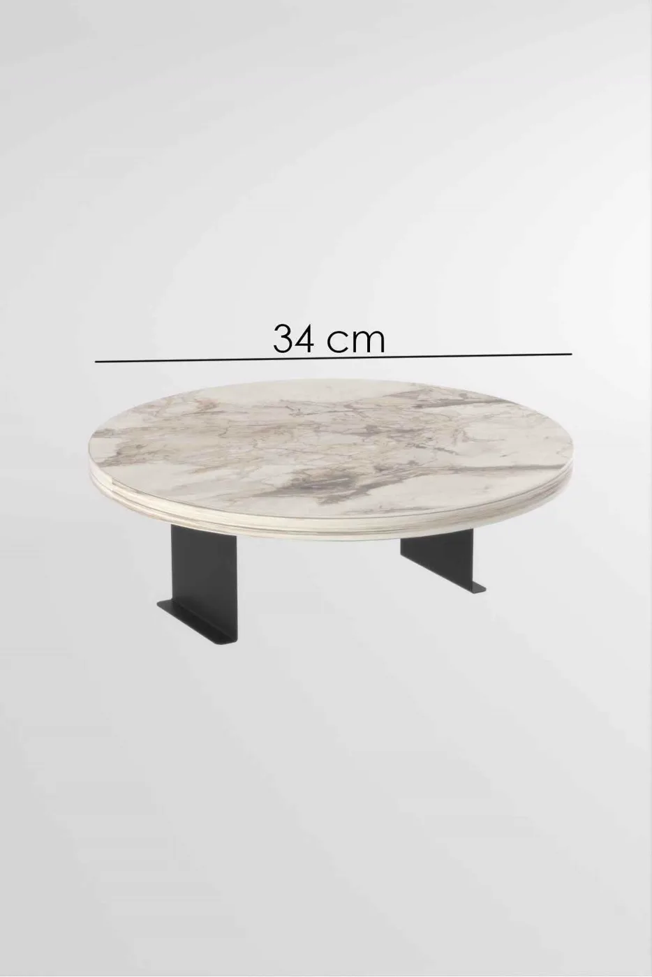 MD Efes Sofa Side Tray Table White 2-piece