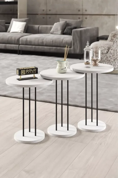 MD Metal Terra Nesting White 3-Piece