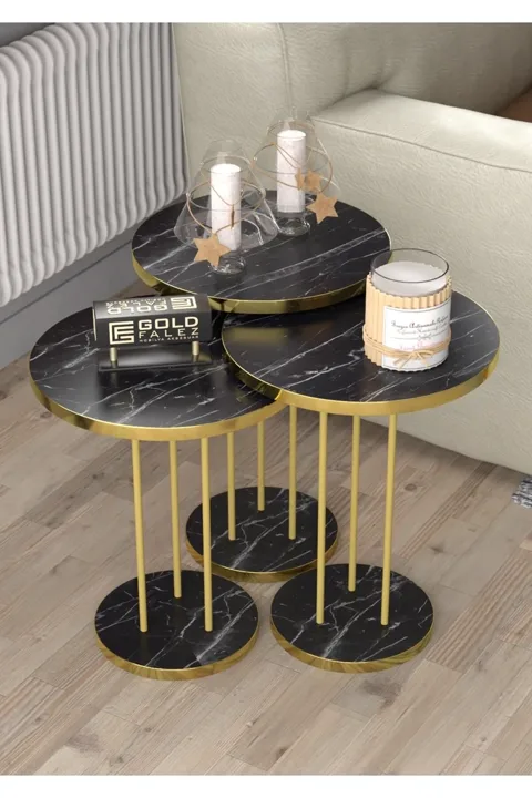 MD Gold Terra Nesting Bendir Black 3-Piece