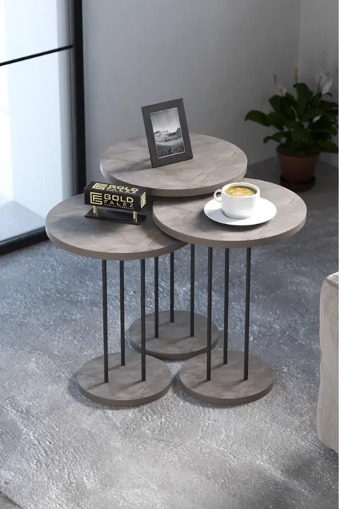MD Metal Terra Nesting Gordion Grey 3-Piece