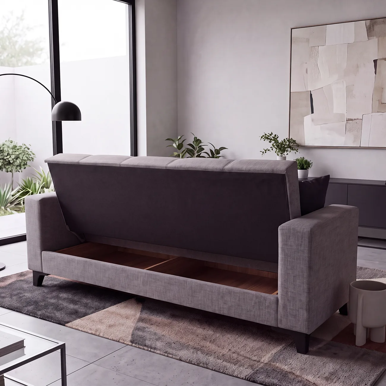 Yes Sofa Bed Light Grey MD001