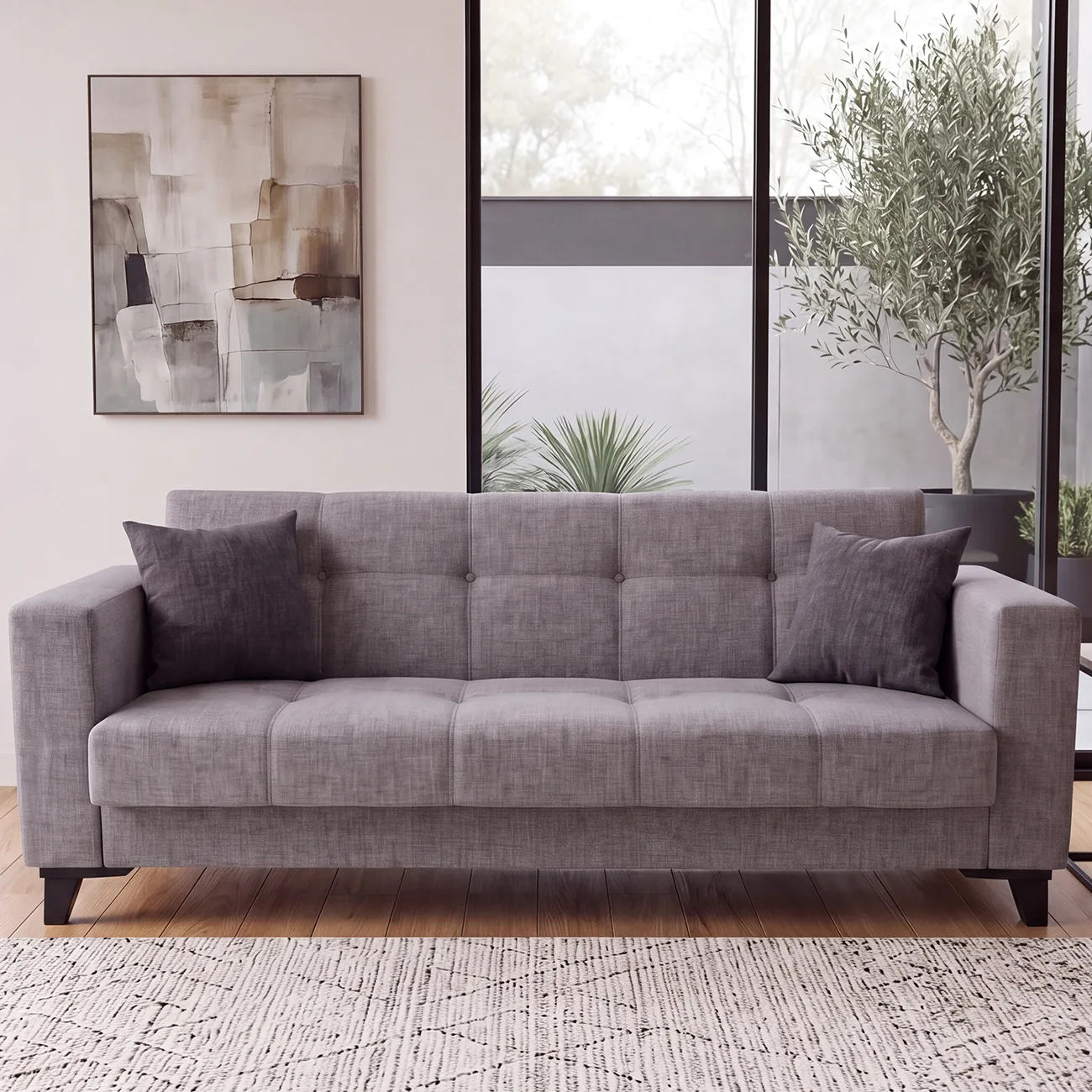 Yes Sofa Bed Light Grey MD001