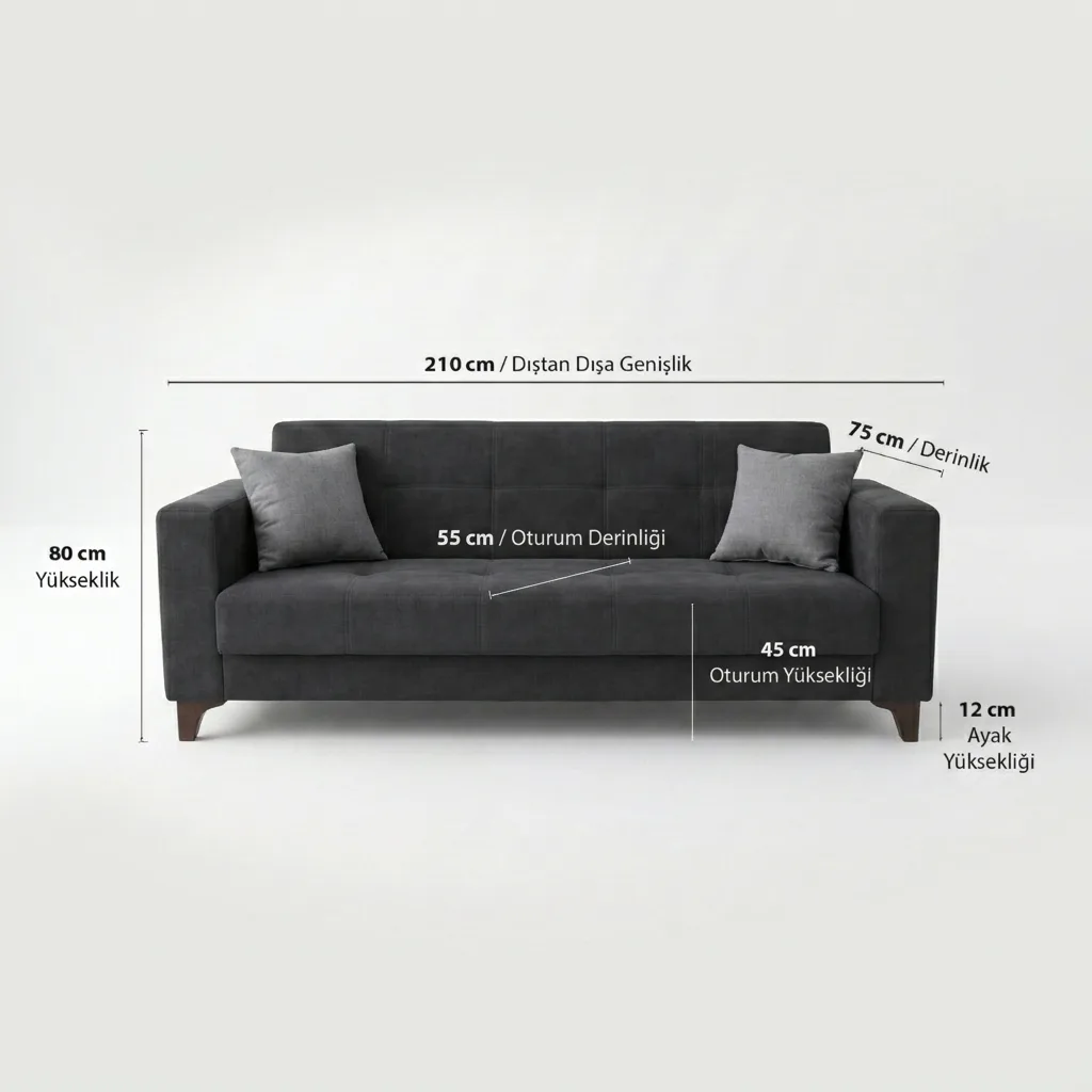Yes Sofa Bed Anthracite MD002