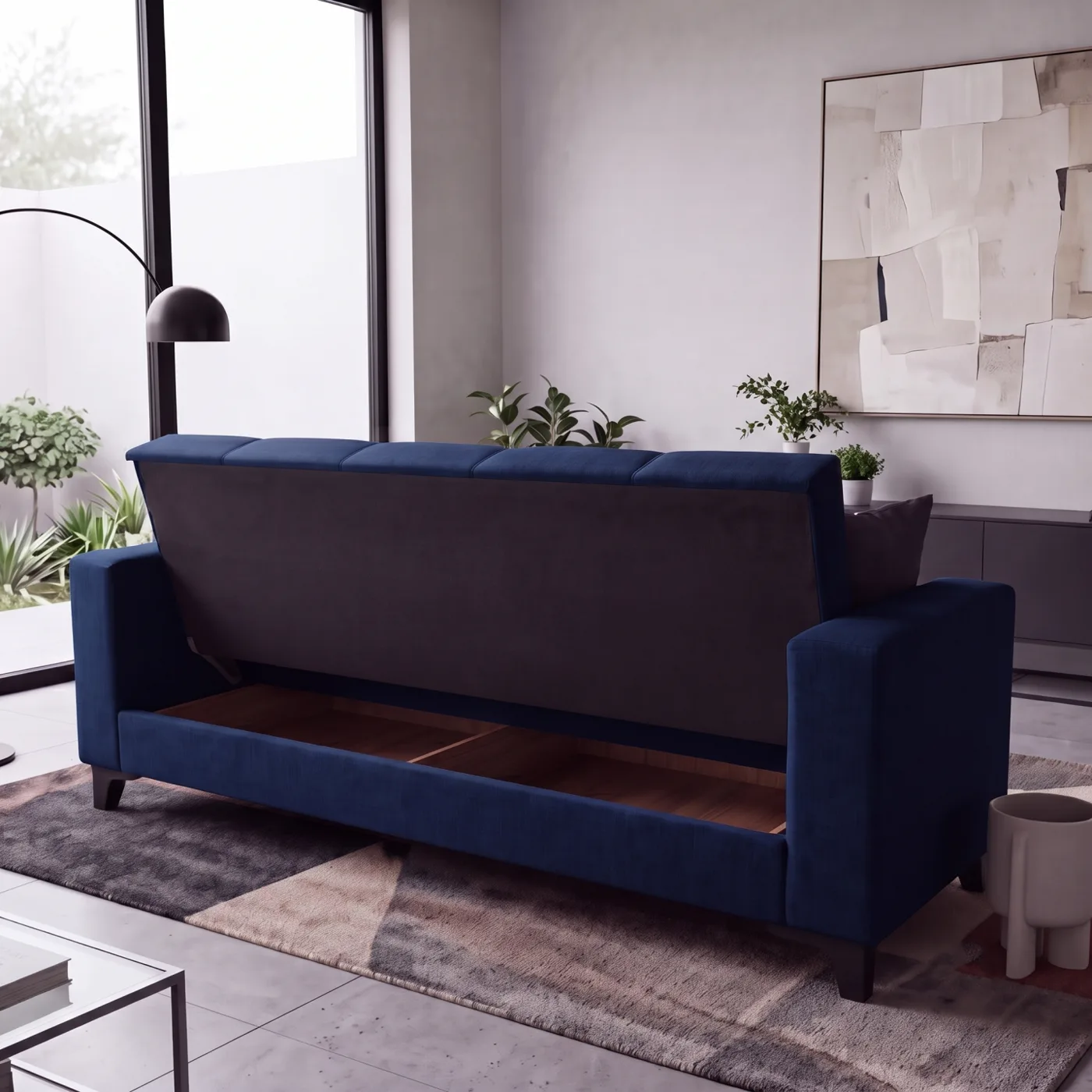 Yes Sofa Bed Navy Blue MD004