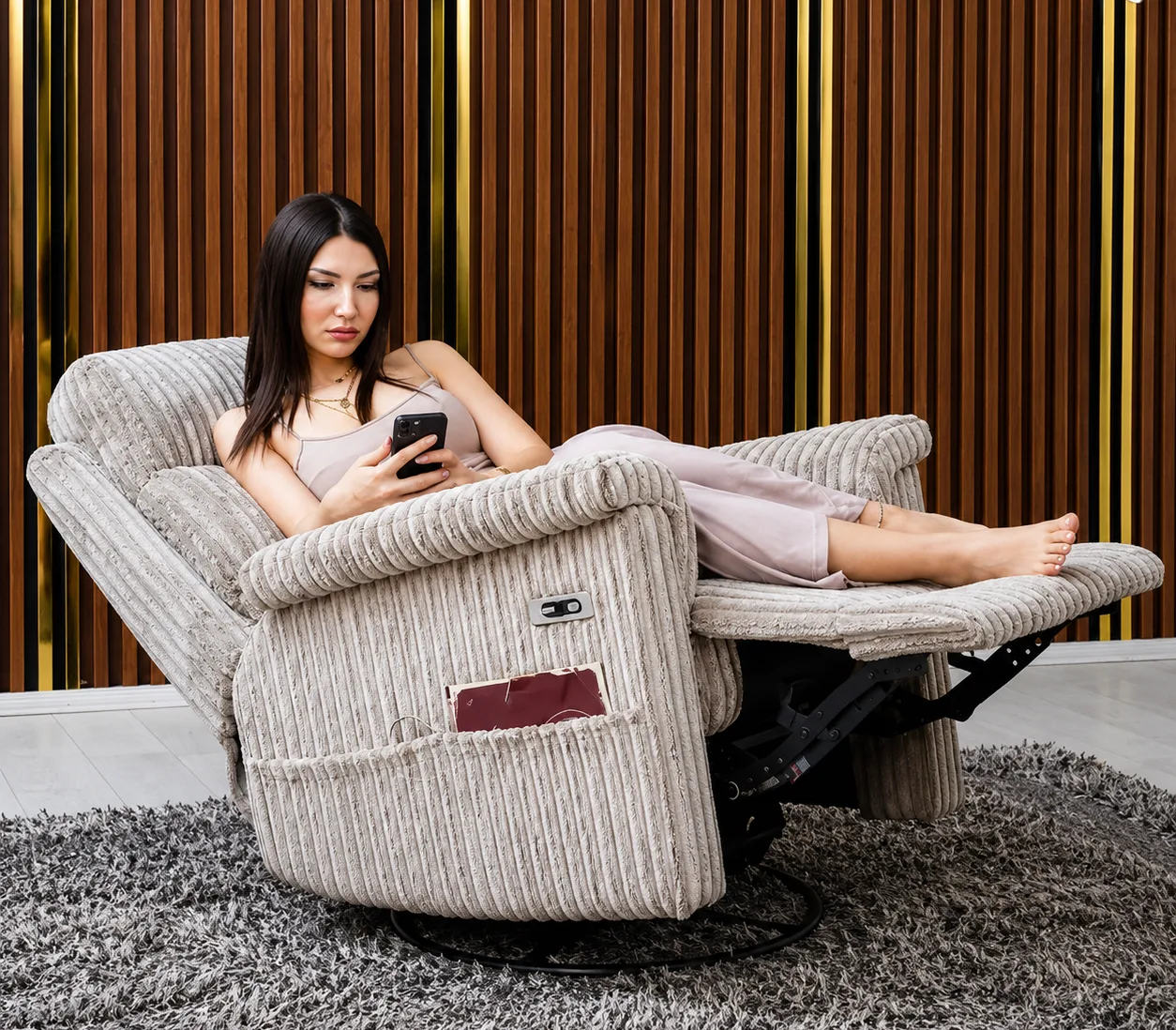 Bugatti Swivel Manual Recliner TV Armchair