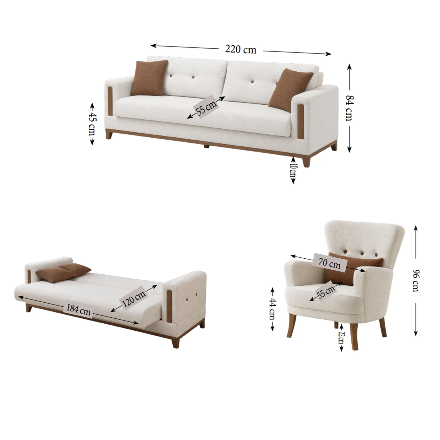 MD Orkide Sofa Set MDN116
