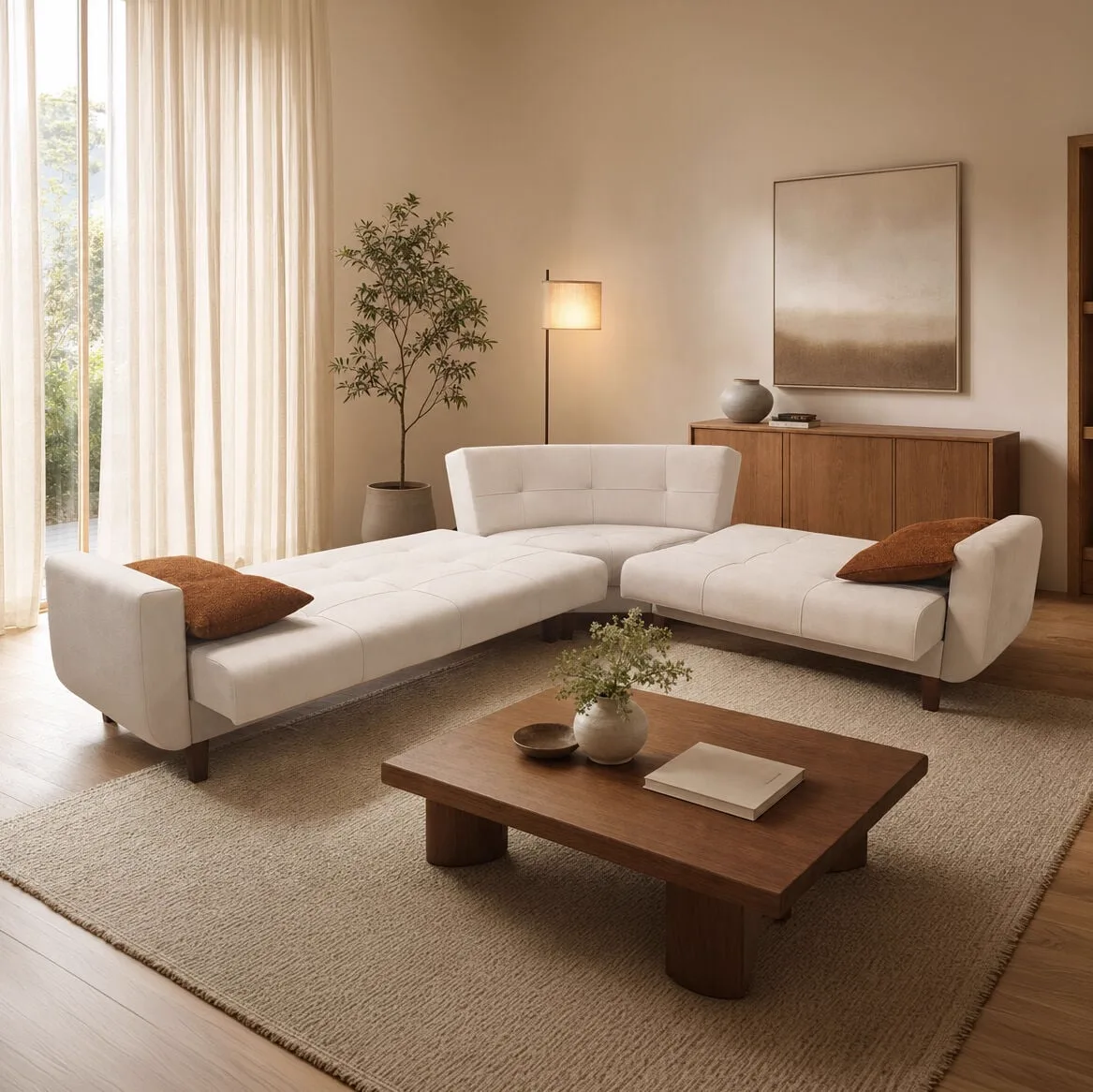 MD Menekse Oval Corner Sofa MDN109