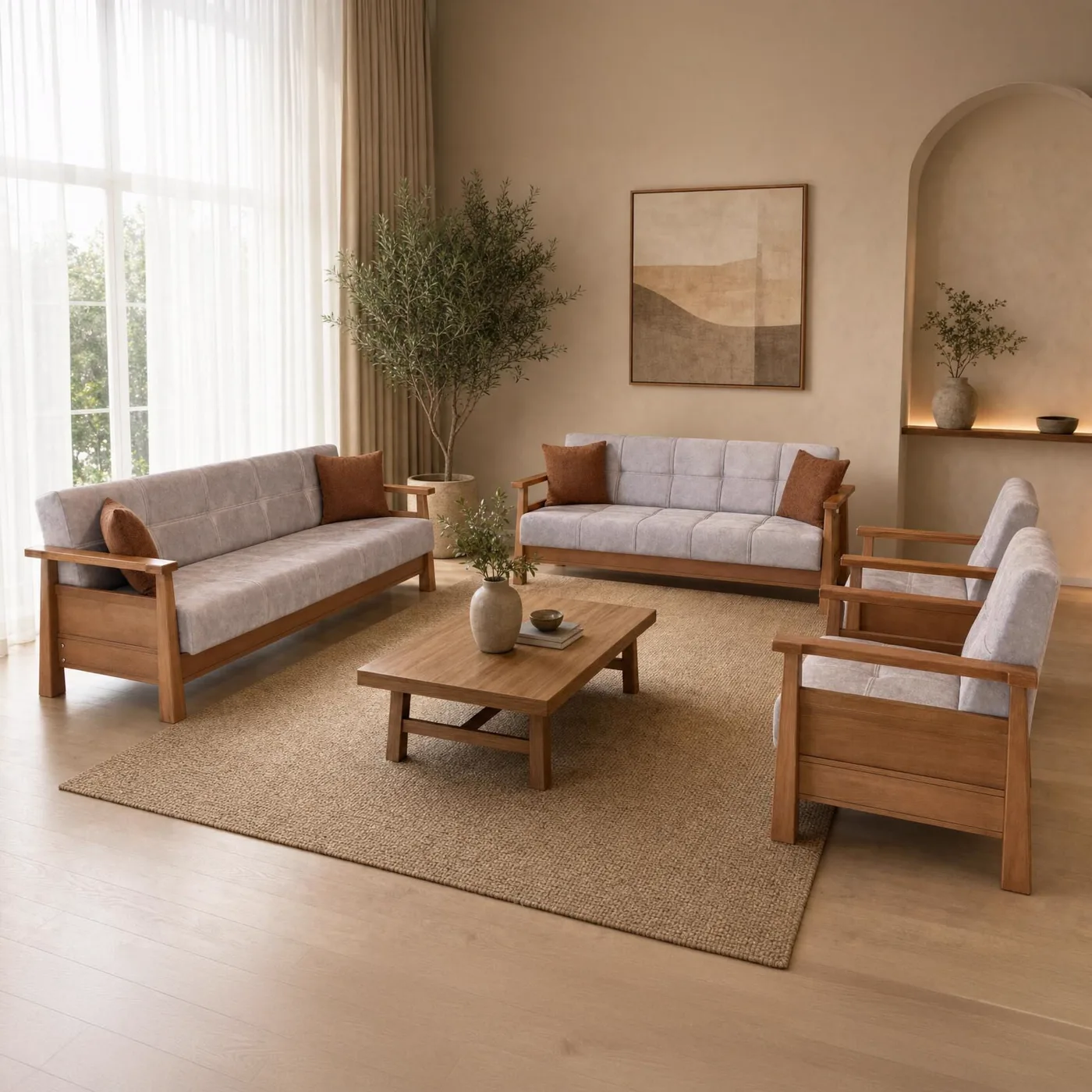 MD Cenova Scandinavian Sofa Set MDN102