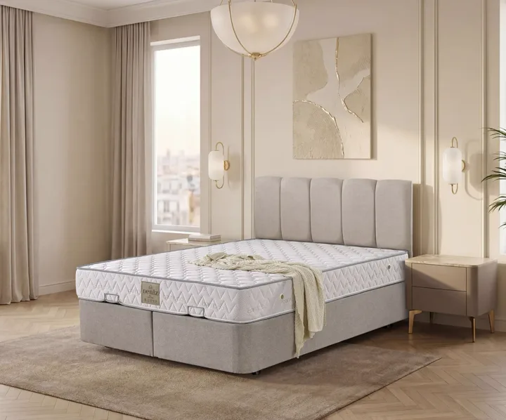 Polo 180x200 Double Mattress, Divan Base, Headboard Set EY3025