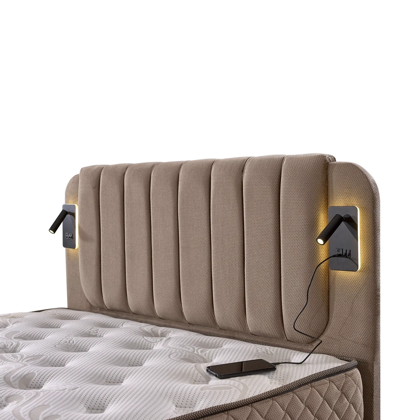 Arya 160x200 Double Mattress, Divan Base, Headboard Set EY3009