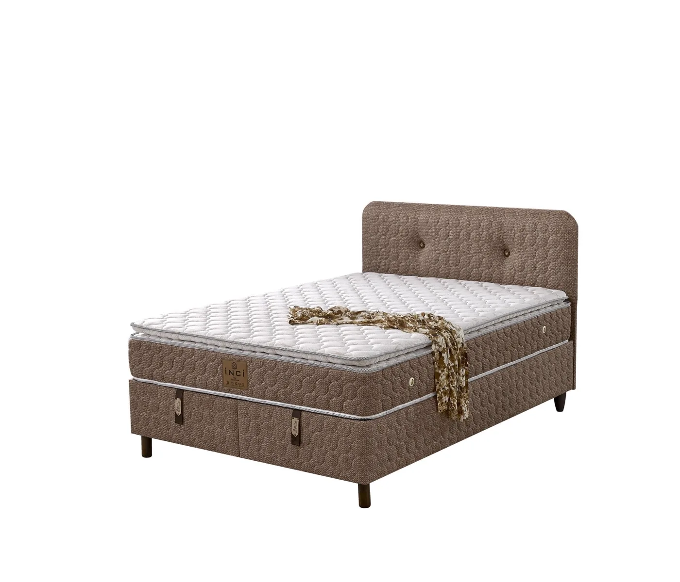 Loya 140x190 Double Mattress, Divan Base, Headboard Set EY3023