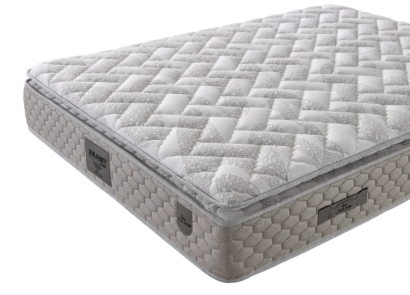 Carla 140x190 Double Mattress, Divan Base, Headboard Set EY3019