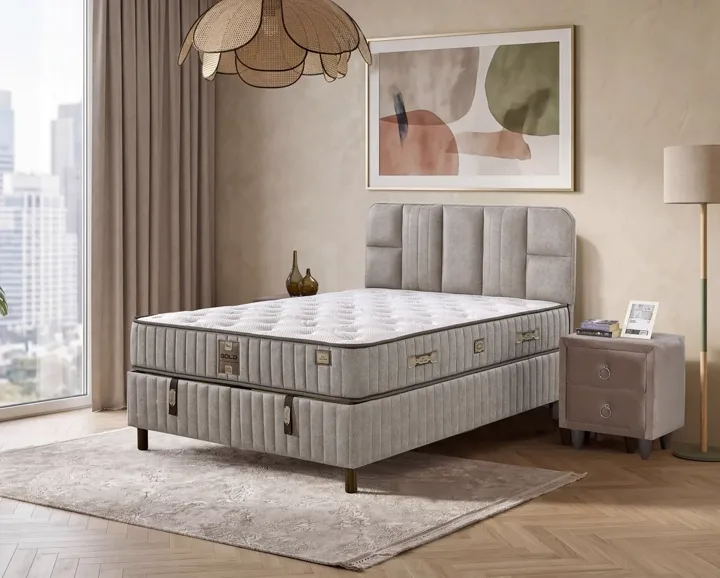 Pien 180x200 Double Mattress, Divan Base, Headboard Set EY3014