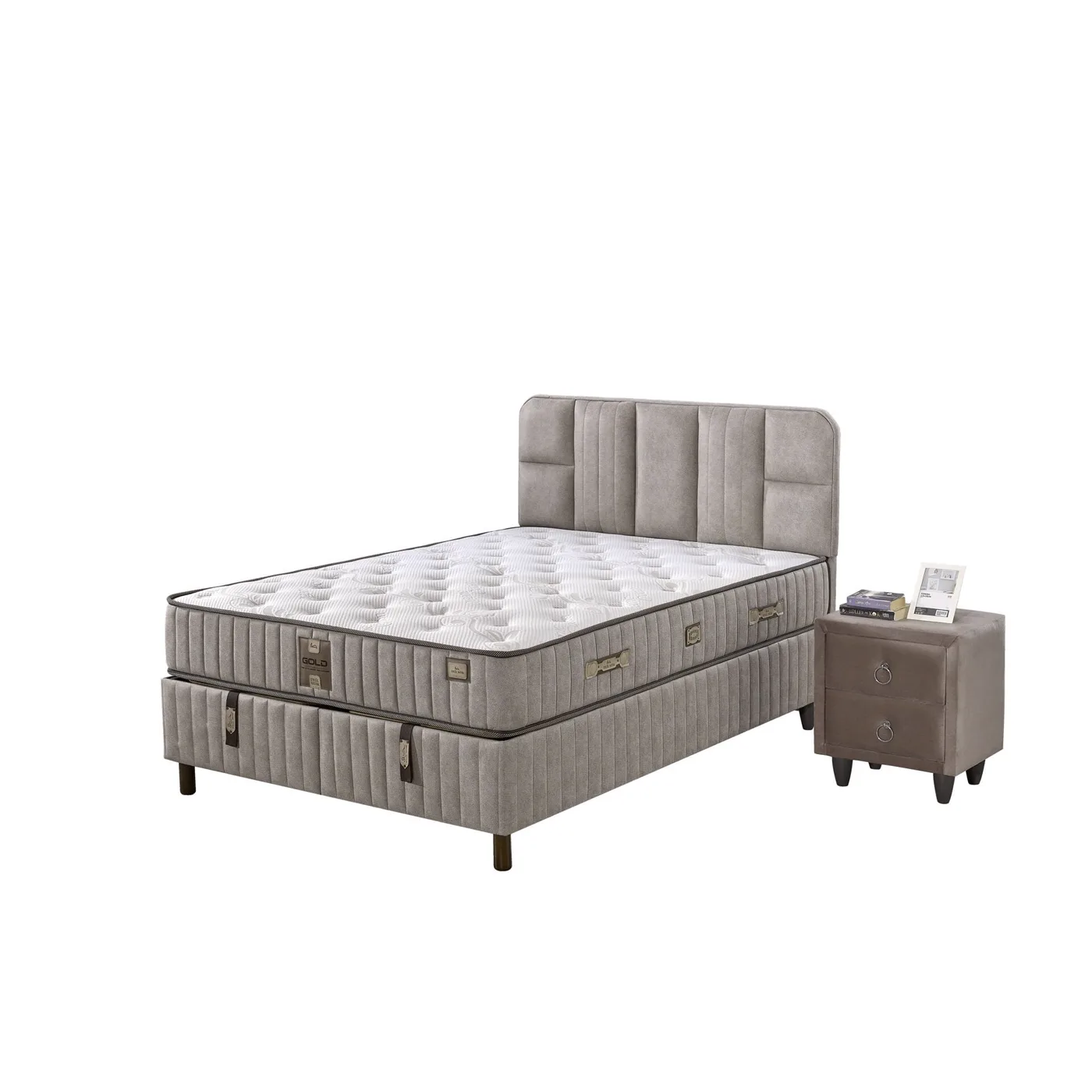 Pien 180x200 Double Mattress, Divan Base, Headboard Set EY3014