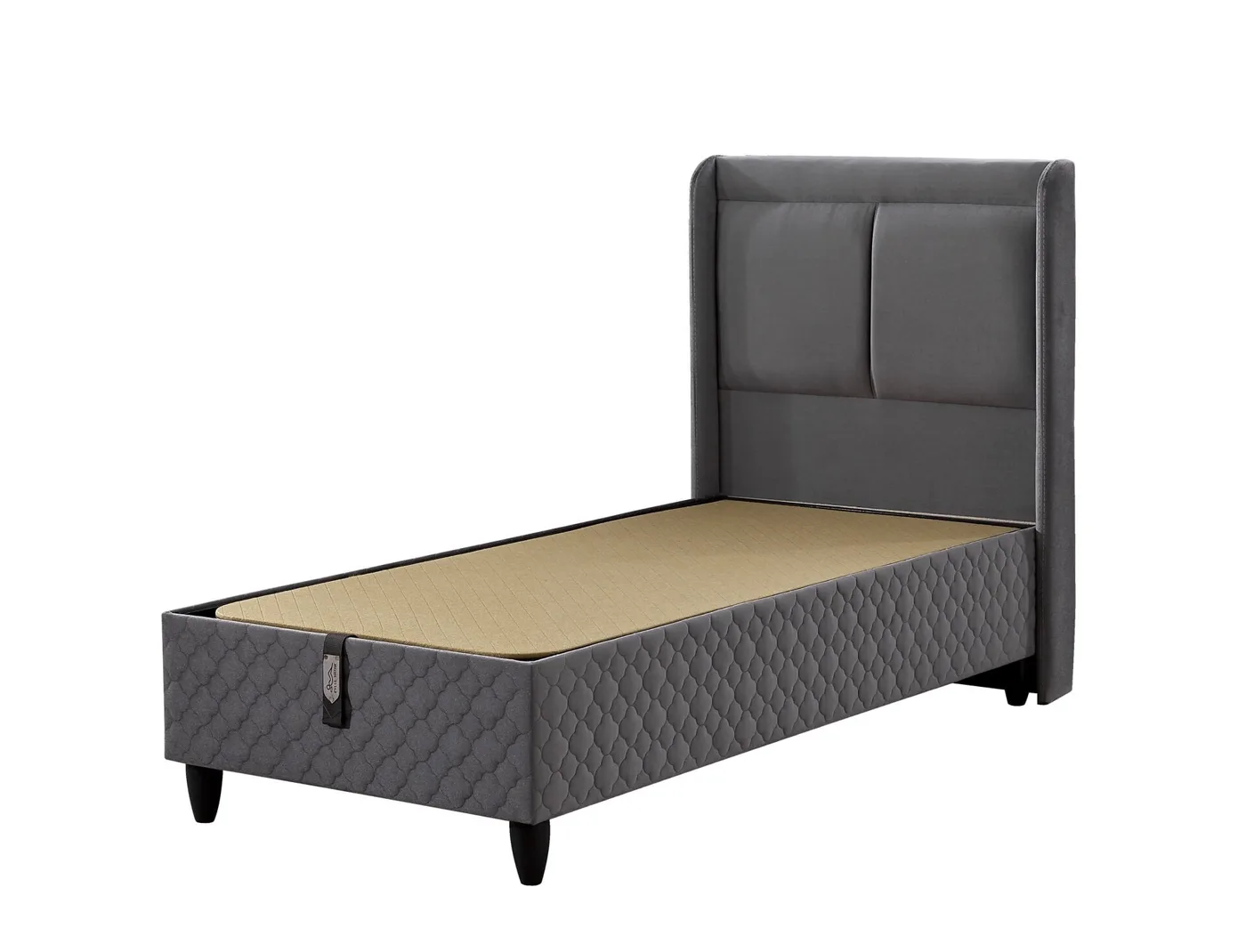 Sedef 90x190 Single Mattress, Divan Base, Headboard Set EY3011
