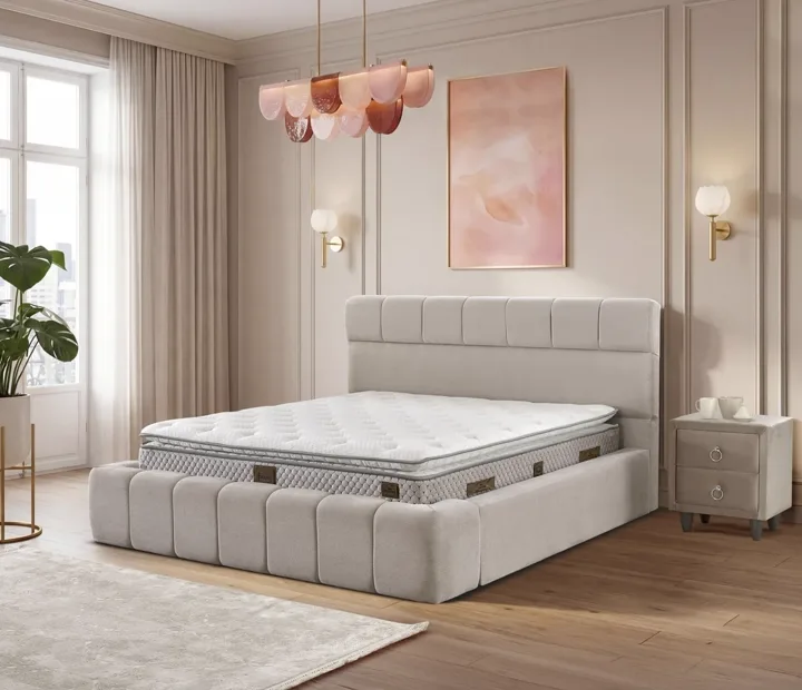 Daly 140x200 Double Mattress, Divan Base, Headboard Set EY3002