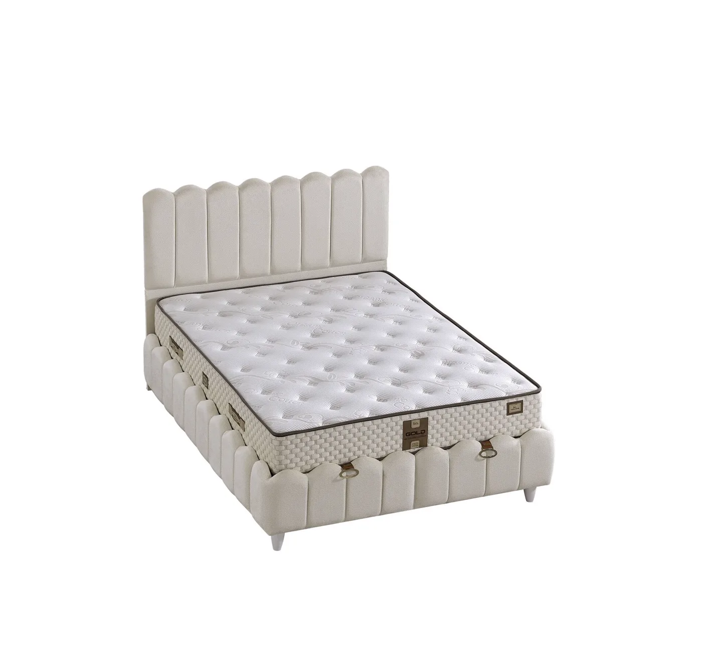 Norin 160x200 Double Mattress, Divan Base, Headboard Set EY3006