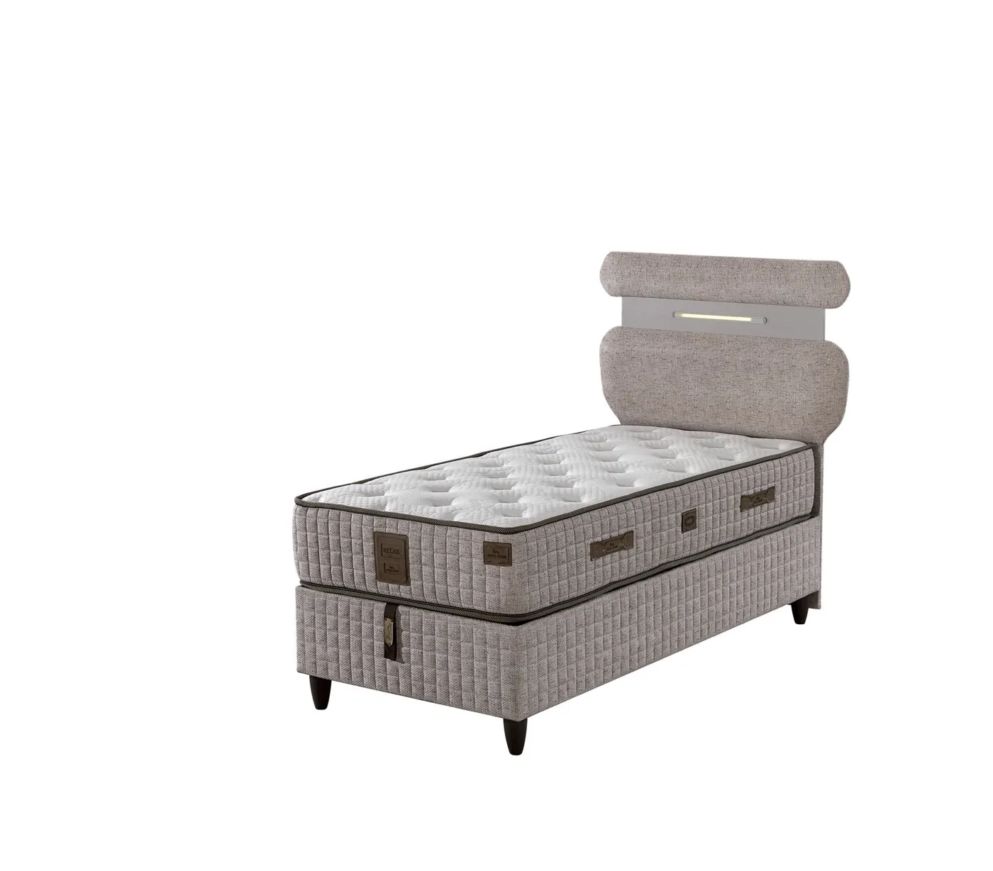 Lucca 120x200 Single Mattress, Divan Base, Headboard Set EY3005