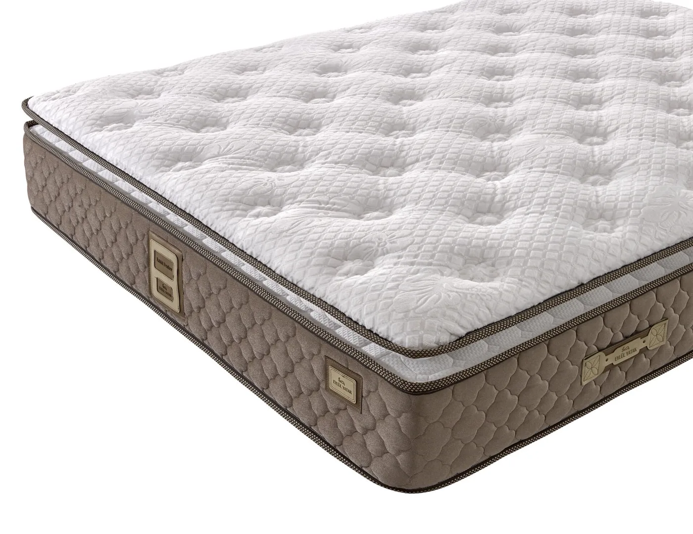 Zer 140x200 Double Mattress, Divan Base, Headboard Set EY3003