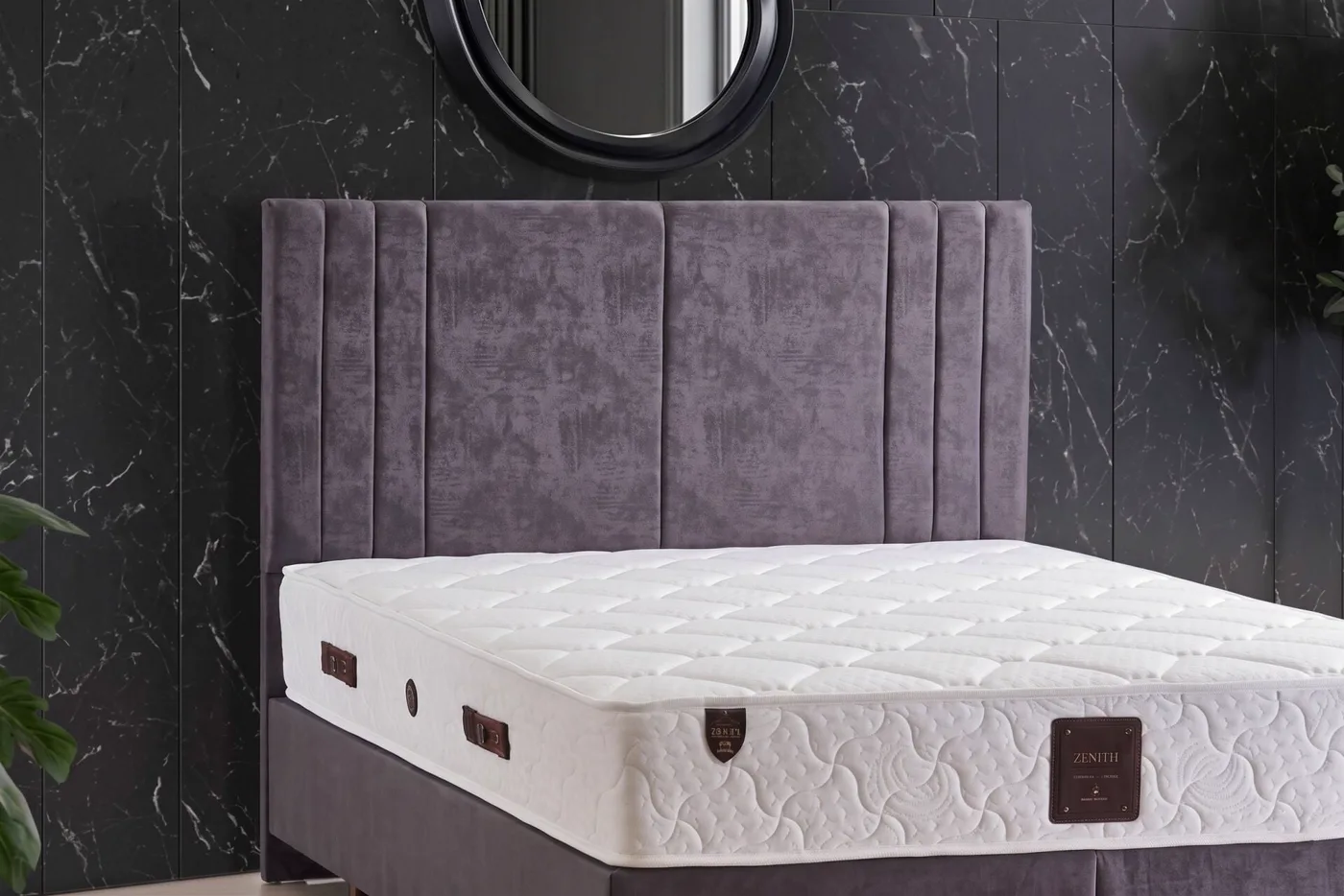 Latextra 150x200 Double Divan Base, Headboard Set CP1438
