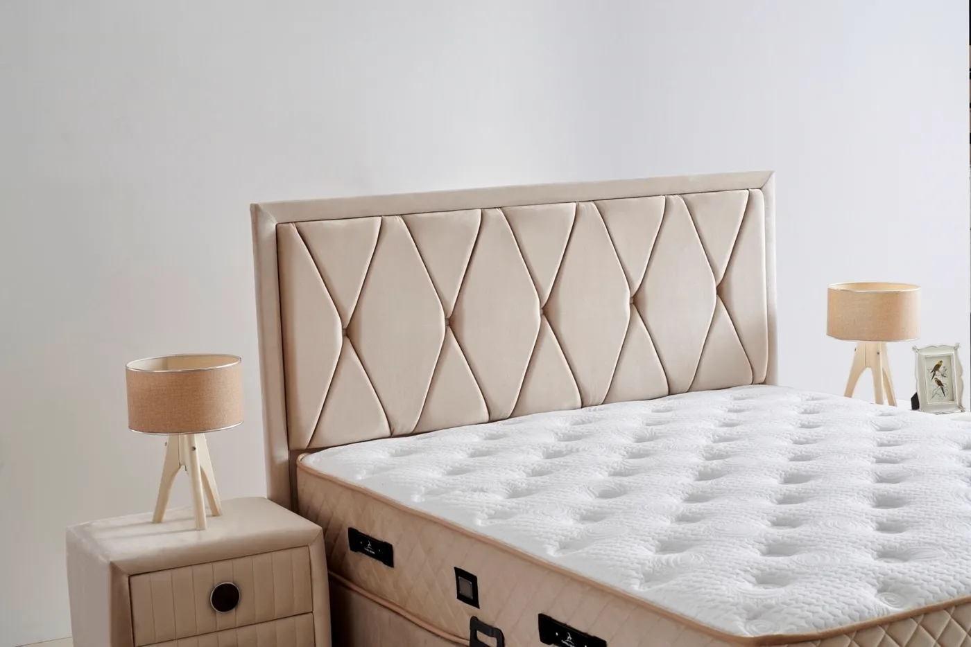Lozan Plus 90x190 Single Divan Base, Headboard Set CP1432
