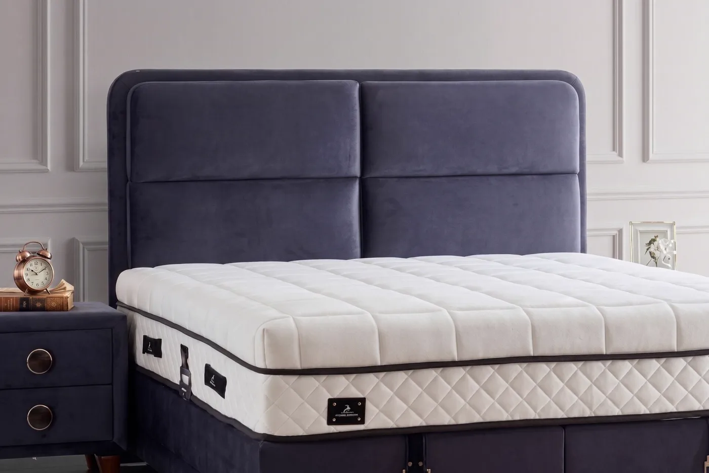 Torino 140x200 Double Divan Base, Headboard Set CP1424