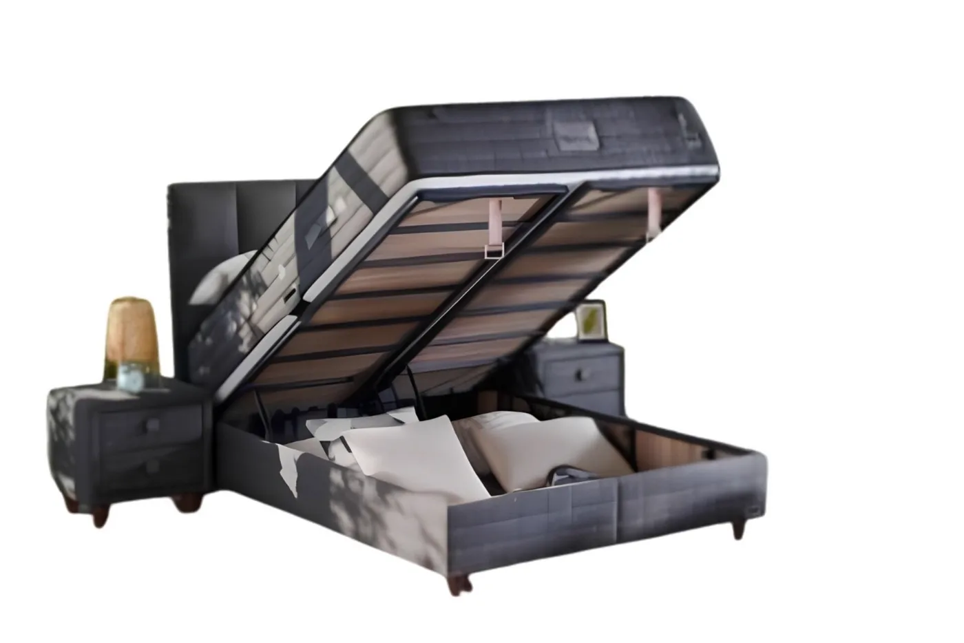 Nova 90x190 eenpersoons boxspring en hoofdbord set CP1422