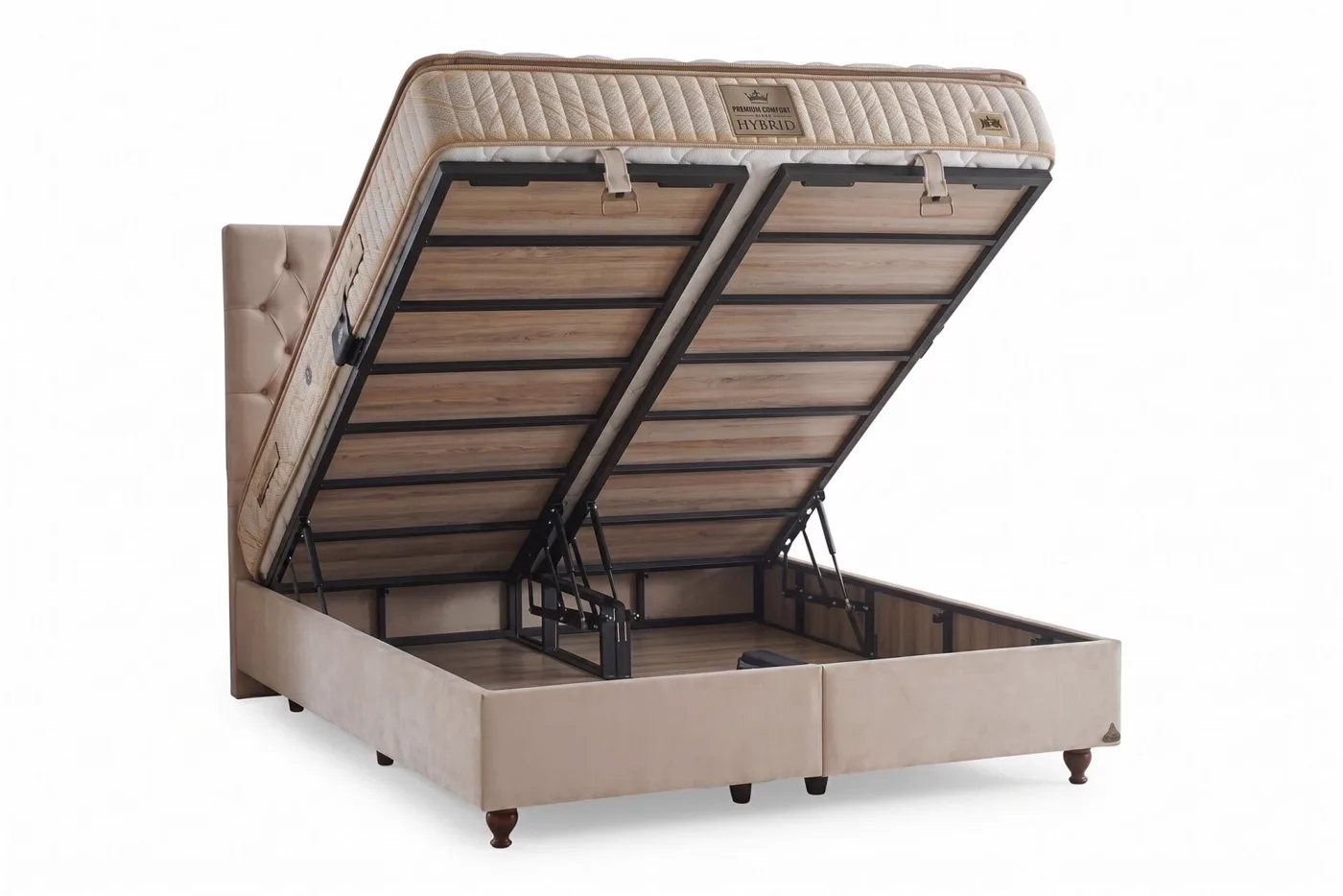 Napoli 140x200 Double Divan Base, Headboard Set CP1420