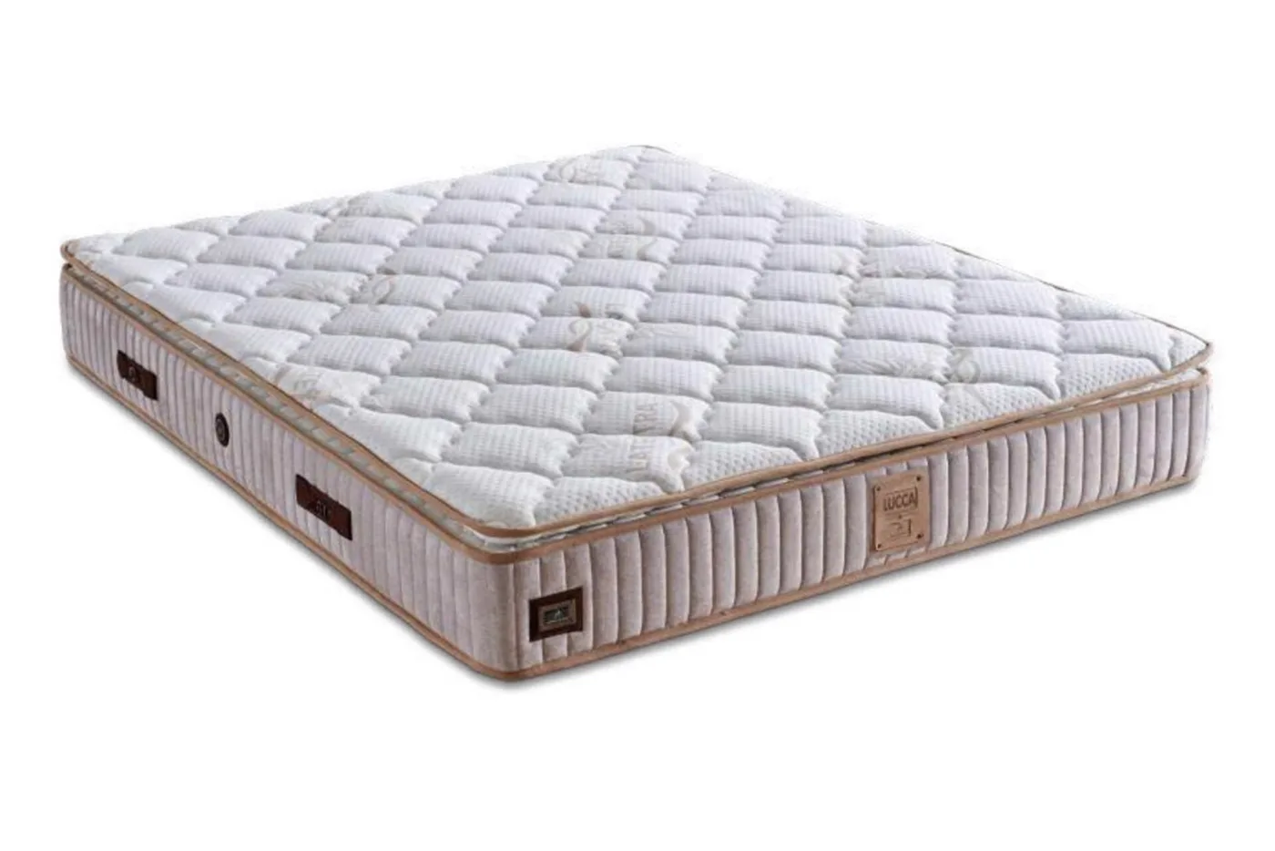 Lucca 90x200 Single Mattress, Divan Base, Headboard Set with Storage CP1040