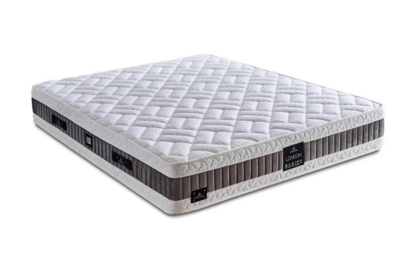 London 90x190 Single Mattress, Divan Base, Headboard Set CP1031