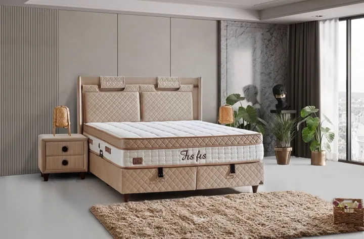 Fısfıs Plus 160x200 Çift Kişilik Yatak, Baza, Başlık Seti CP1030