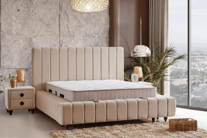 Tokyo 100x200 Tek Kişilik Yatak, Baza, Başlık Seti CP1006