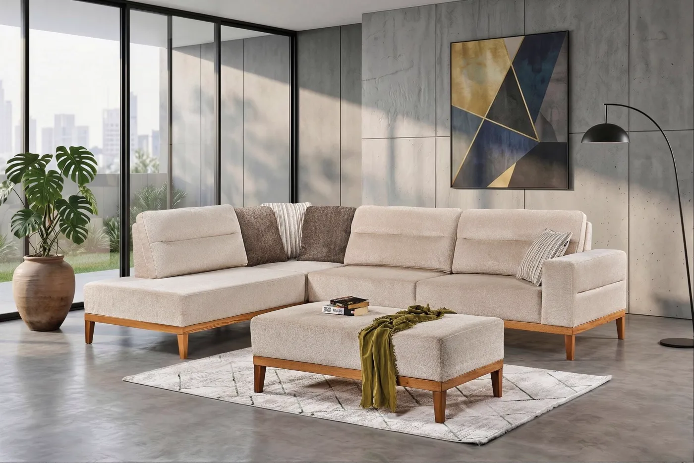 Mina Corner Sofa Set ASM1057