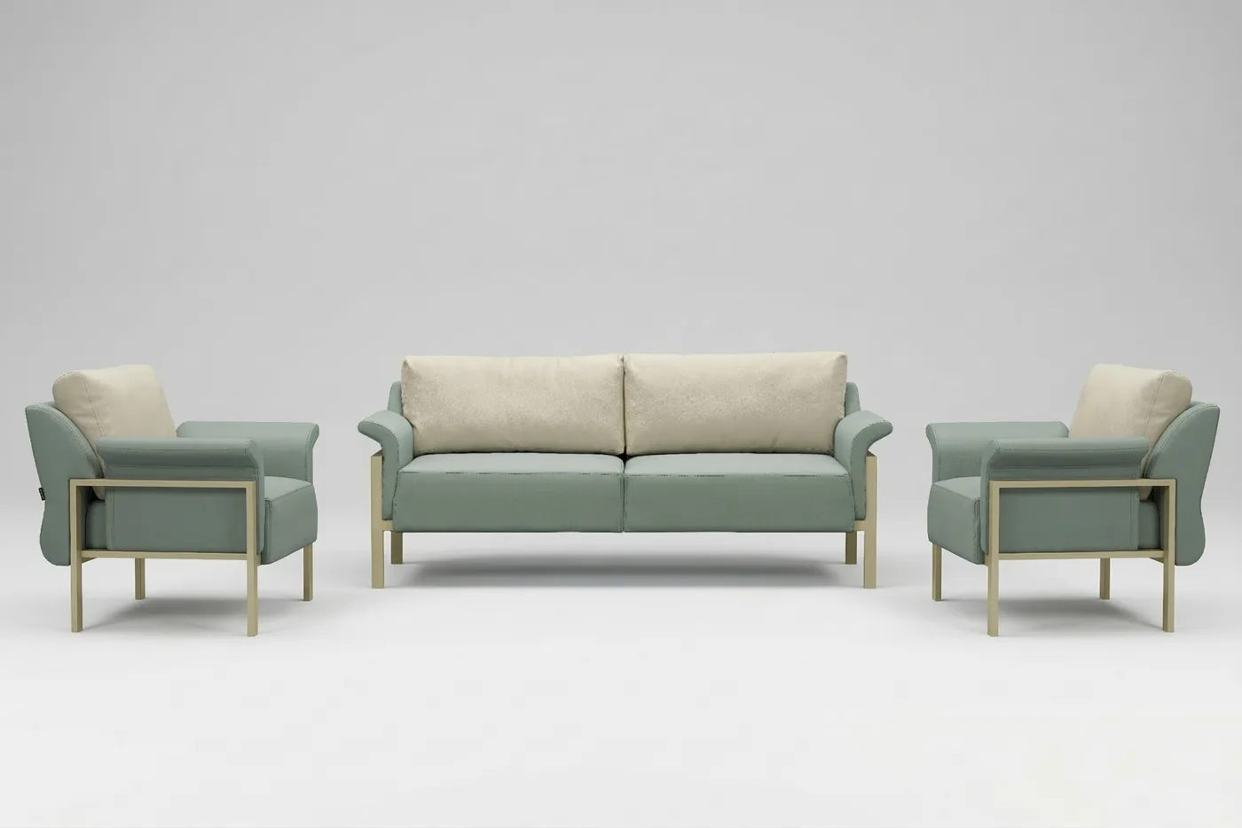 Aqua Büro-Sessel-Set FSM1426