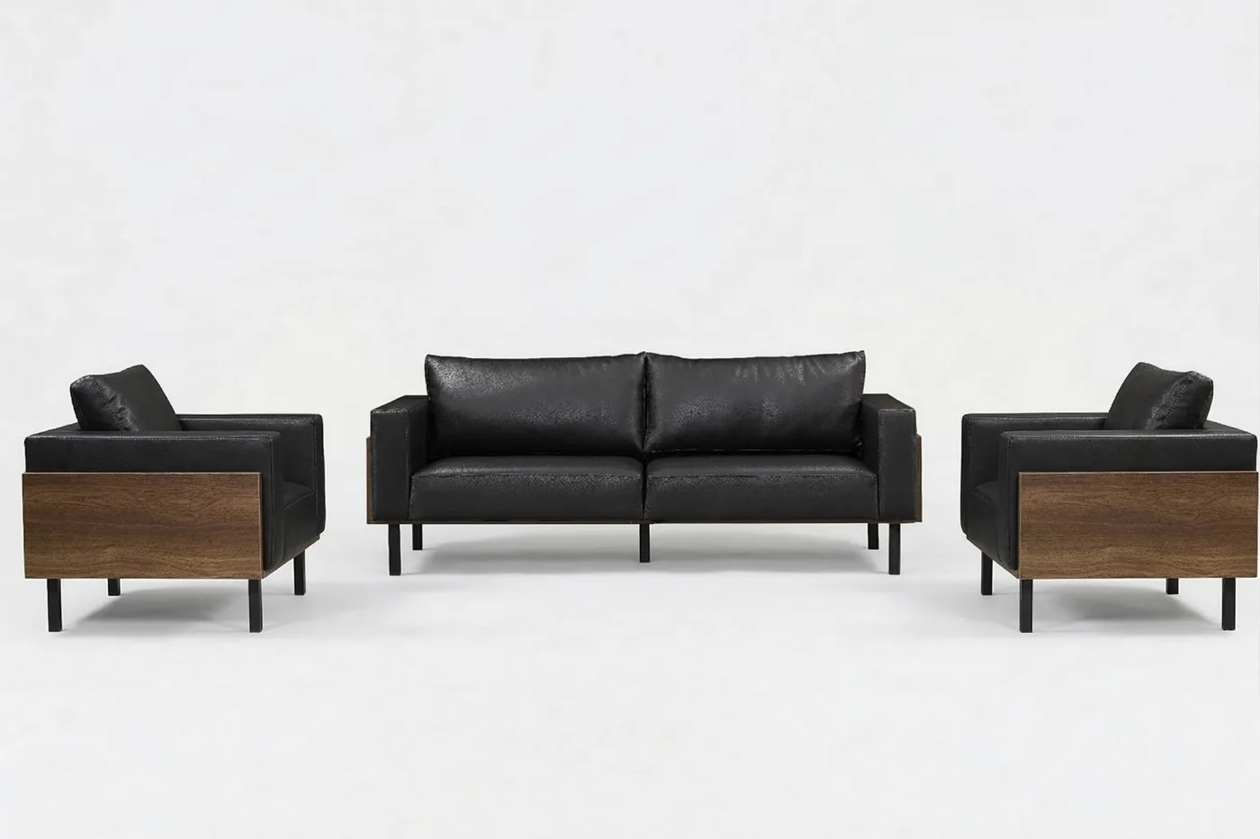 Wooden Office Armchair Set FSM1423