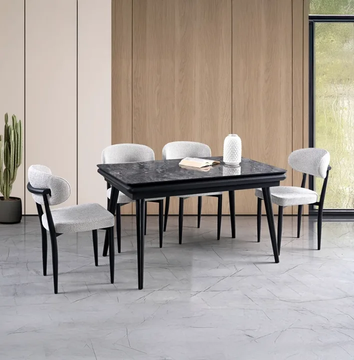 Stil Extendable Table 4 Chairs 100% MDF Ironi TN0628