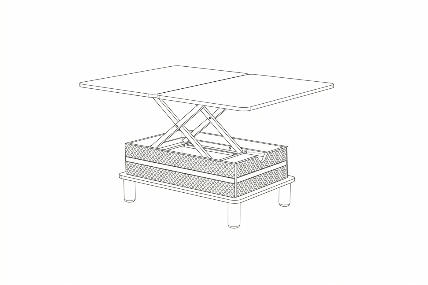 Tavolo smart sollevabile Bohem bianco TN0611