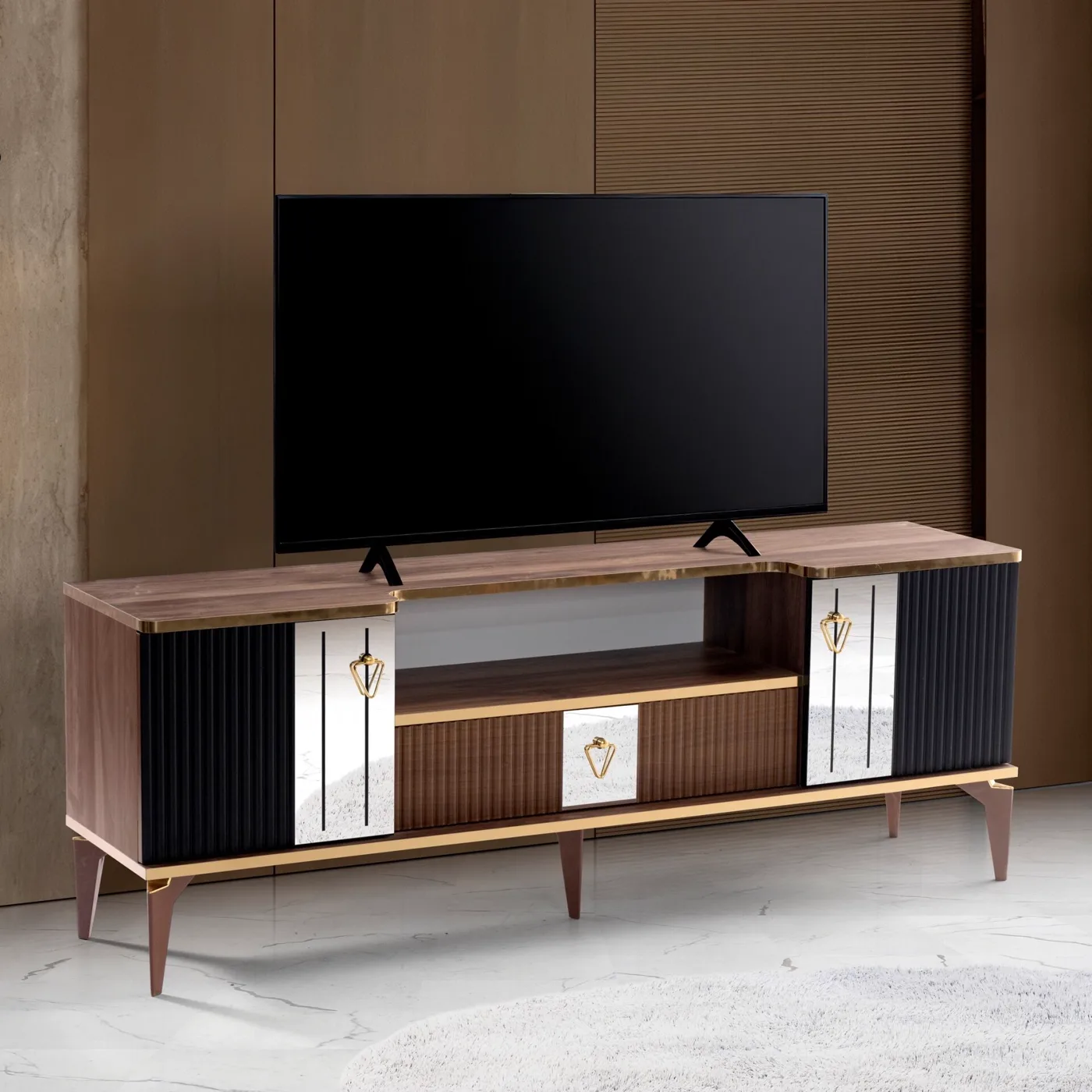 Kurnaz TV Table Atlantic Pine - Walnut TN0592