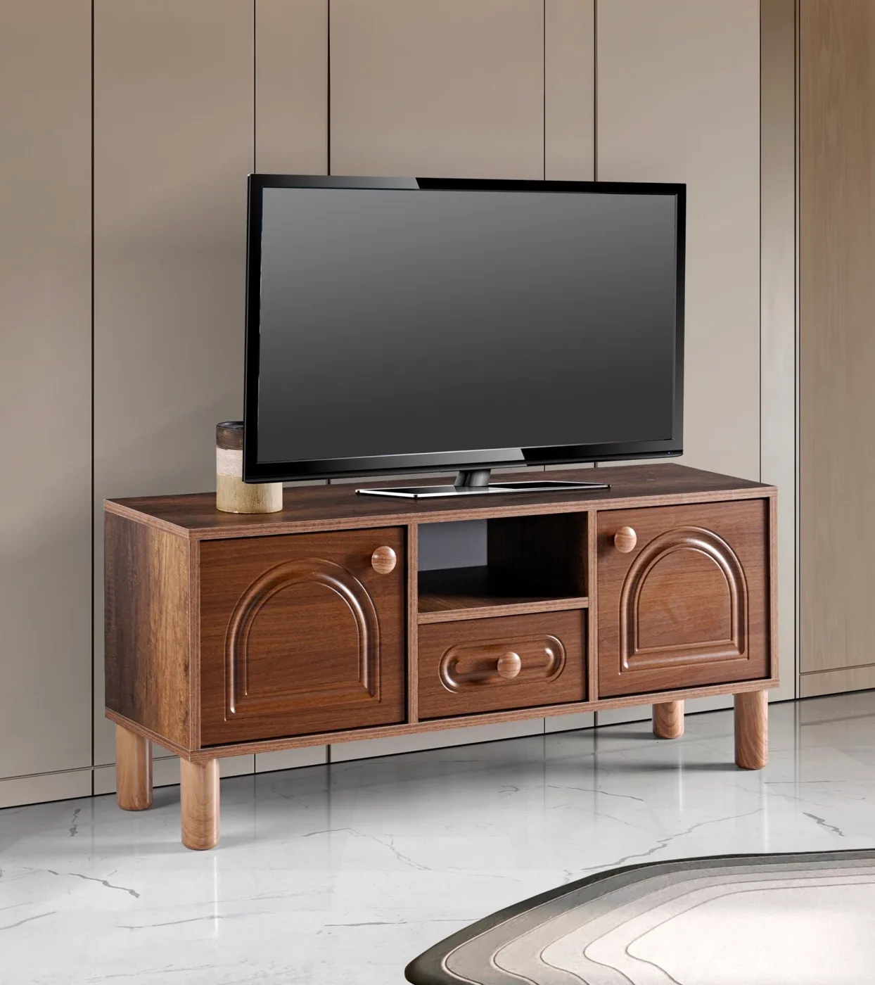 Aslan Bohem 120 cm TV Stand Atlantic Pine - Walnut TN0577