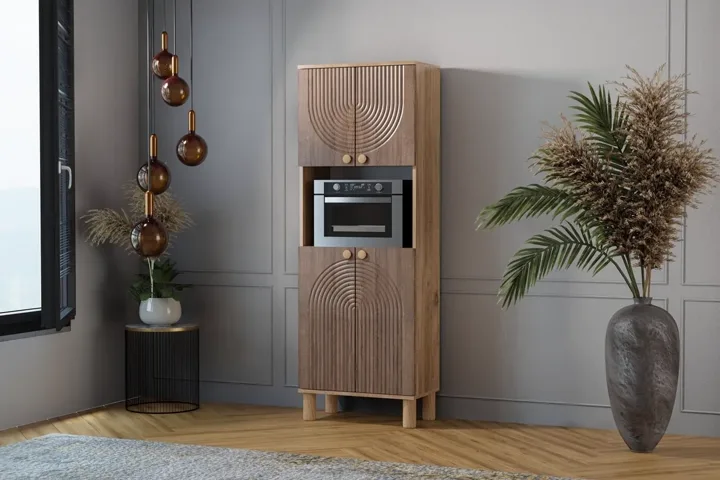 Mira Oven Cabinet, Atlantic Pine - Walnut TN0521