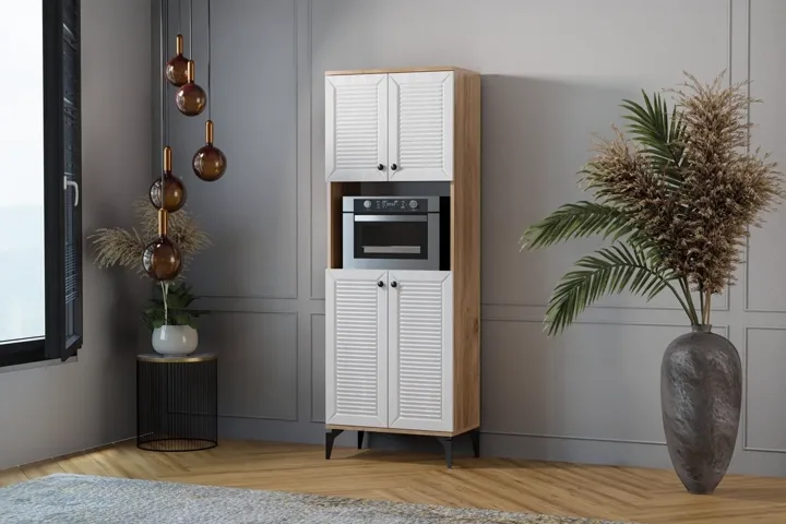 Naz Atlantic Pine - White Oven Cabinet TN0526