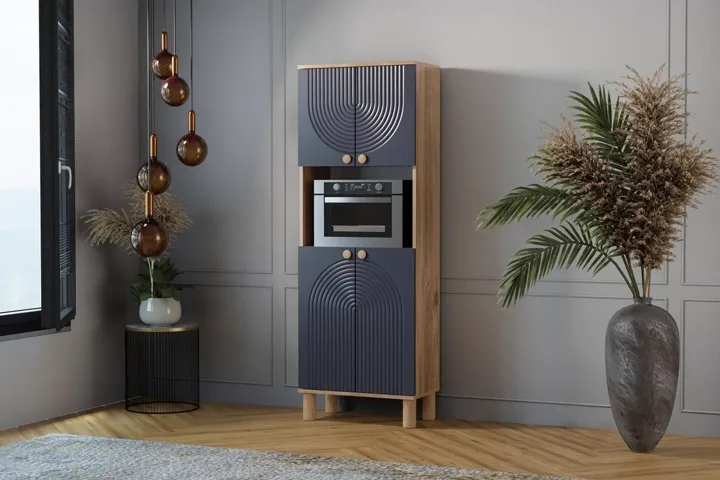 Mira Atlantik Kiefer - Anthrazit Ofenschrank TN0523