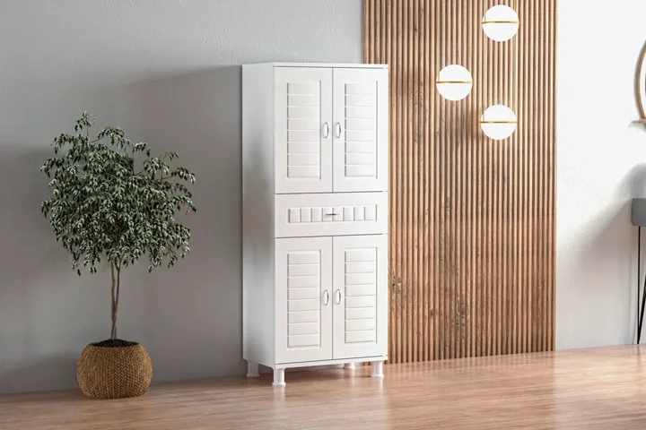 Single Drawer White Bathroom Cabinet TN0509